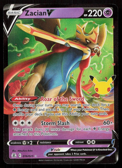 ZACIAN V 016/025 CELEBRATIONS NM - Mastercoins