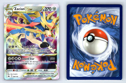 Zacian VSTAR 096/159 Rare VSTAR Crown Zenith Pokemon Near Mint - Mastercoins