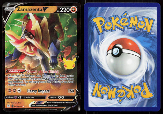 ZAMAZENTA V 018/025 CELEBRATIONS NM - Mastercoins