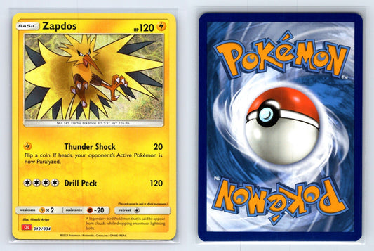 Zapdos 012/034 Classic Collection CLC Pokemon Near Mint - Mastercoins