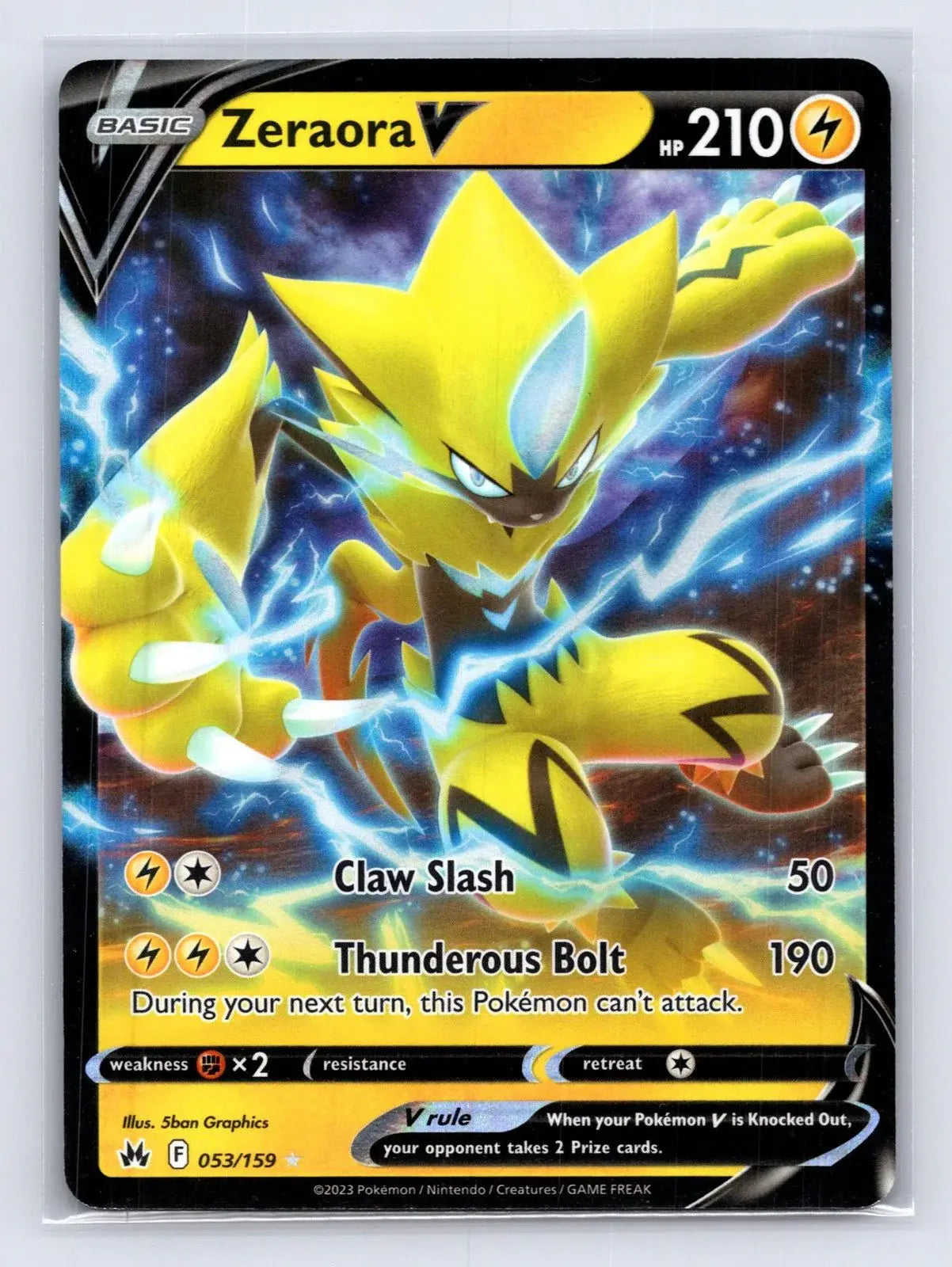 Zeraora V 053/159 Crown Zenith Pokemon NM - Mastercoins