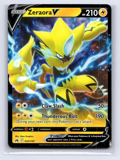 Zeraora V 053/159 Crown Zenith Pokemon NM - Mastercoins