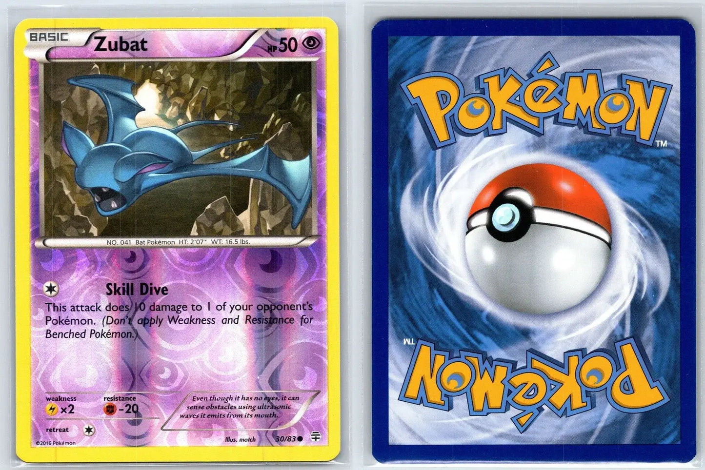 Zubat 30/83 Reverse Holo Generations Pokemon NM - Mastercoins