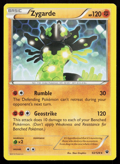 ZYGARDE 53/124 FATES COLLIDE NM - Mastercoins